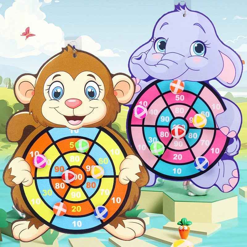 Kids Sticky Dart Board Game | Safe Montessori Throwing Toy