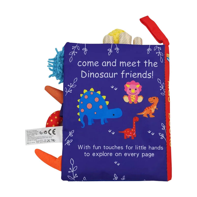 Baby Soft Cloth Book with Rattle & Sound – Early Learning Sensory Toy for Infants 0-36 Months