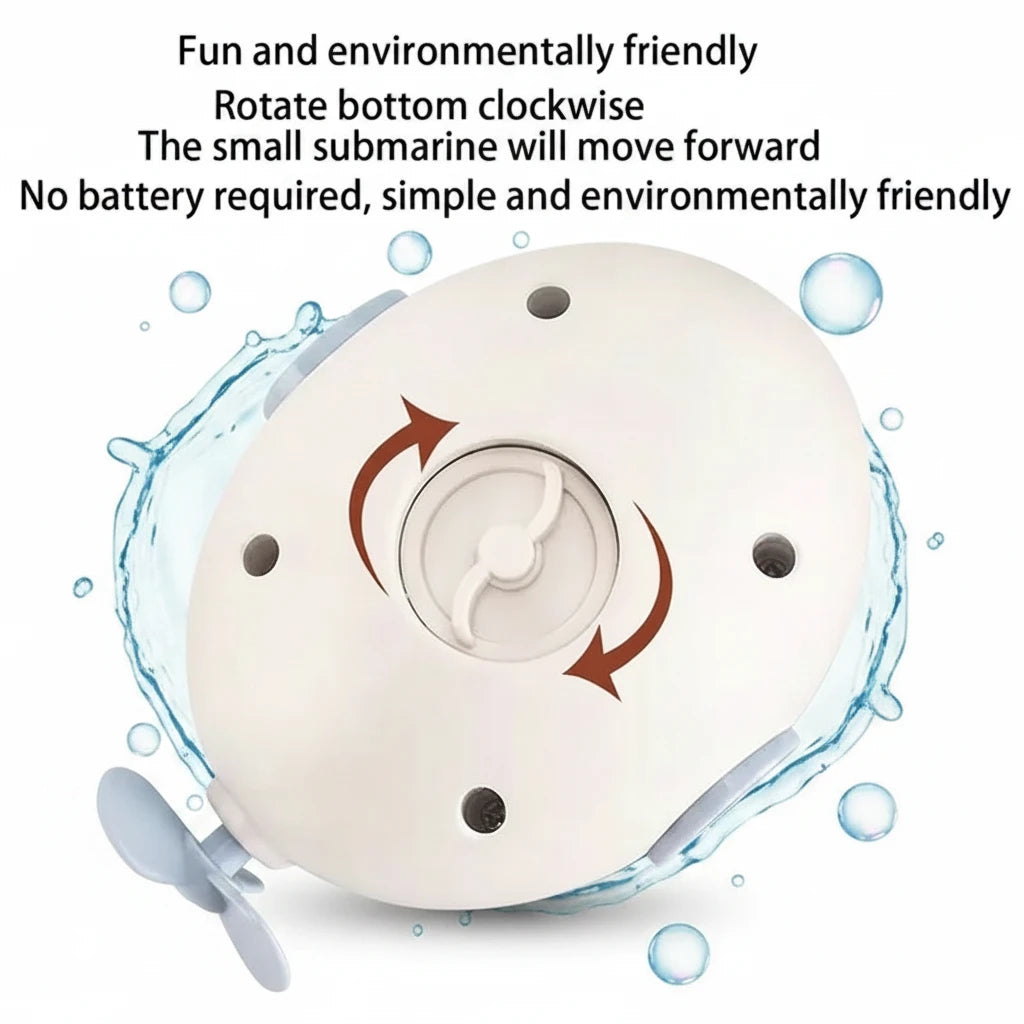 Wind-Up Swimming Submarine Bath Toy – Fun Water Toy for Kids