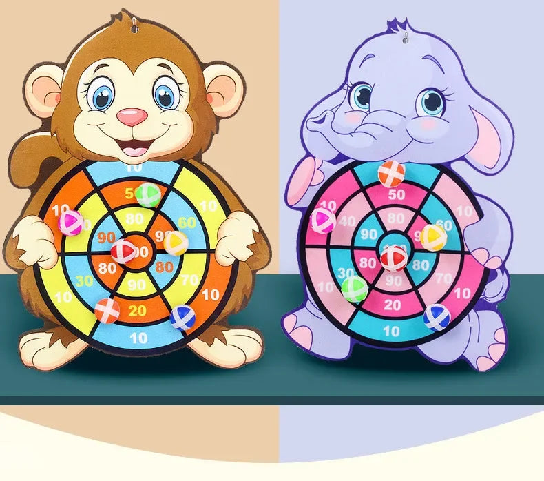 Kids Sticky Dart Board Game | Safe Montessori Throwing Toy