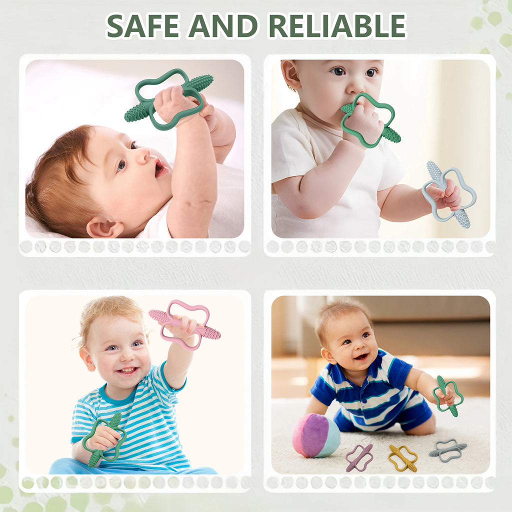 Silicone Baby Teether | Easy-Grip BPA-Free Teething Toy