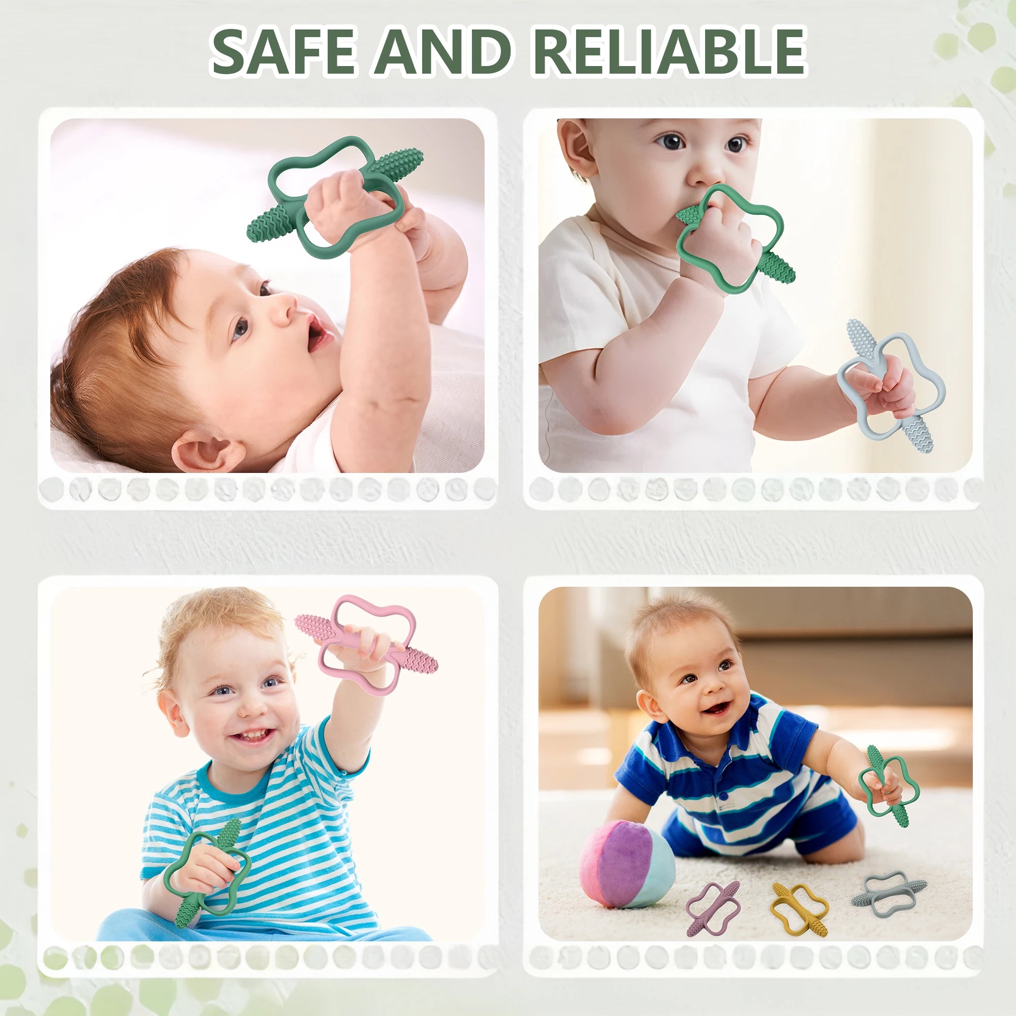 Silicone Baby Teether | Easy-Grip BPA-Free Teething Toy