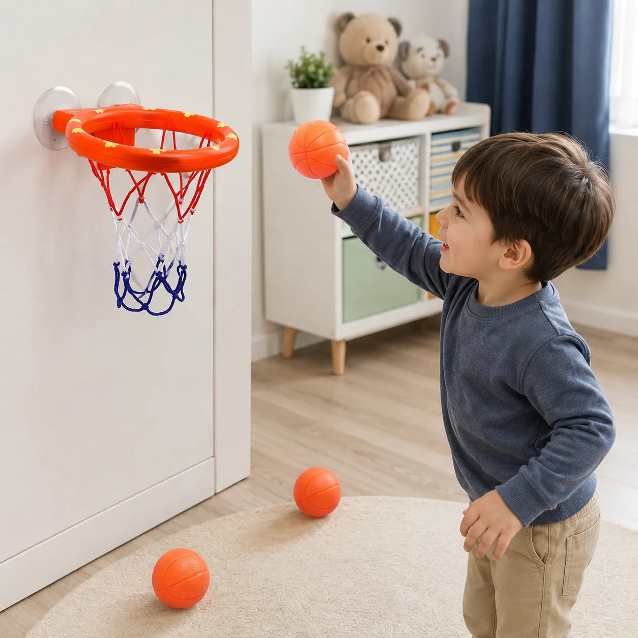 Toddler Bath Basketball Hoop | Fun Suction Cup Bathtub Game