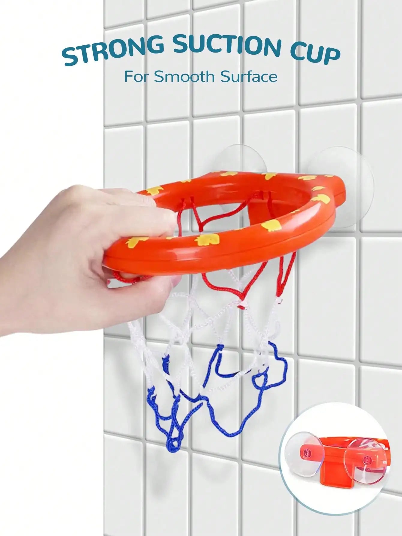 Toddler Bath Basketball Hoop | Fun Suction Cup Bathtub Game