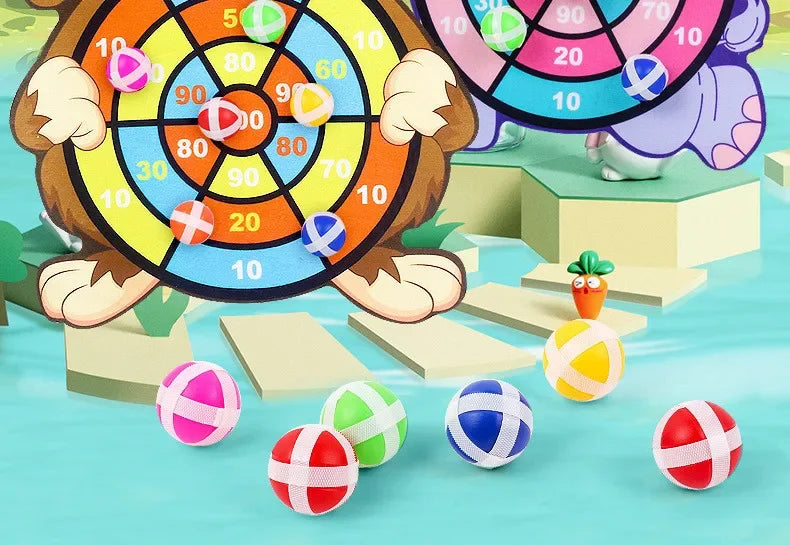 Kids Sticky Dart Board Game | Safe Montessori Throwing Toy