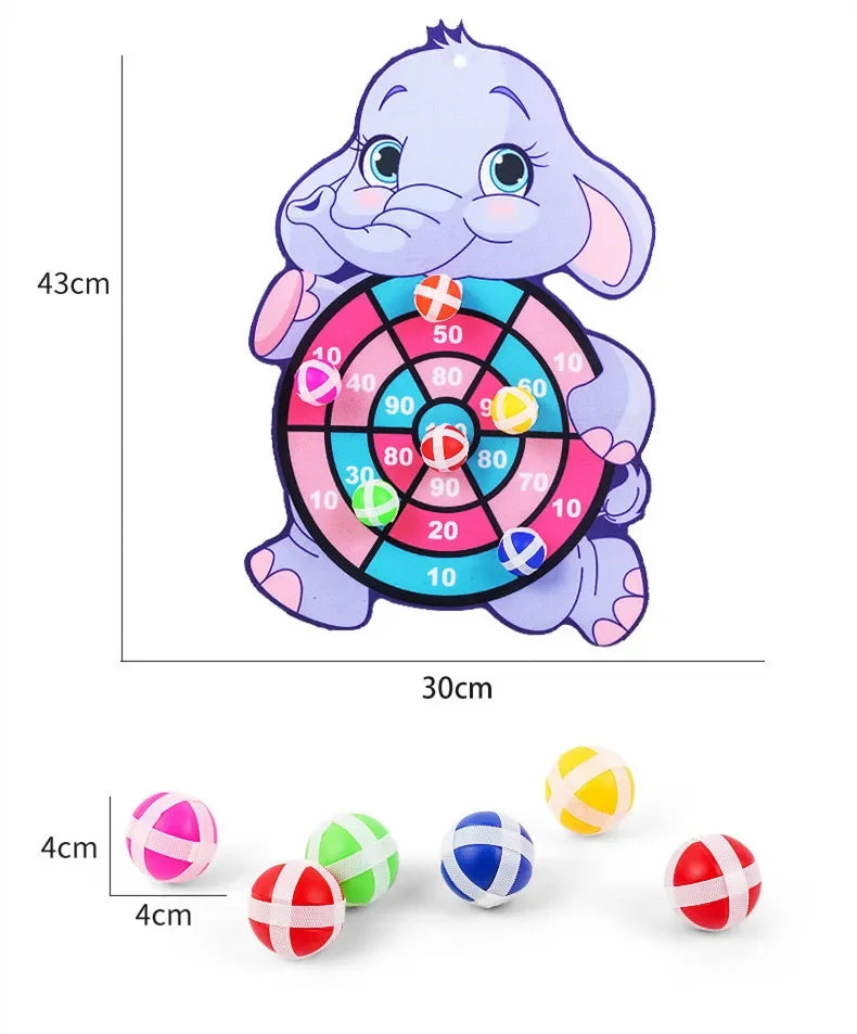 Kids Sticky Dart Board Game | Safe Montessori Throwing Toy