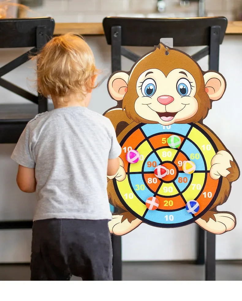 Kids Sticky Dart Board Game | Safe Montessori Throwing Toy