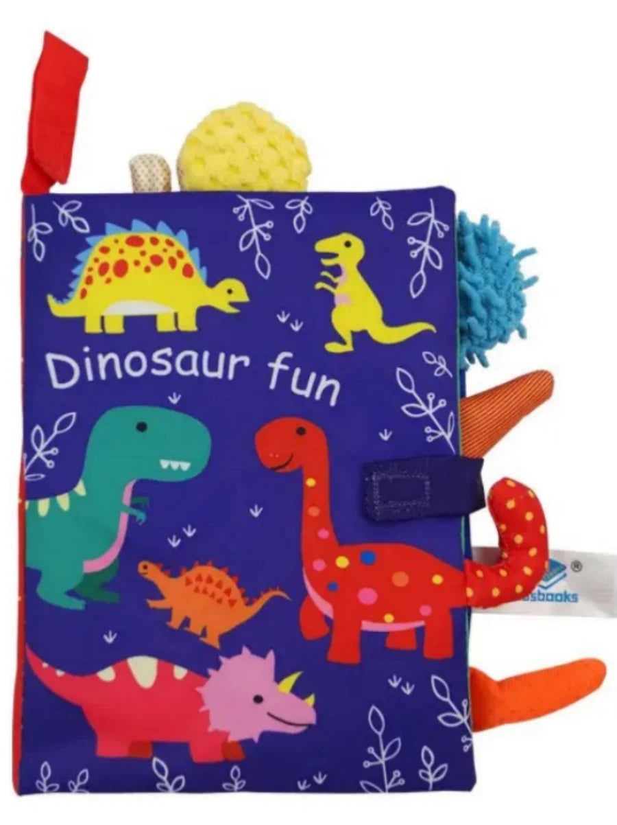 Baby Soft Cloth Book with Rattle & Sound – Early Learning Sensory Toy for Infants 0-36 Months