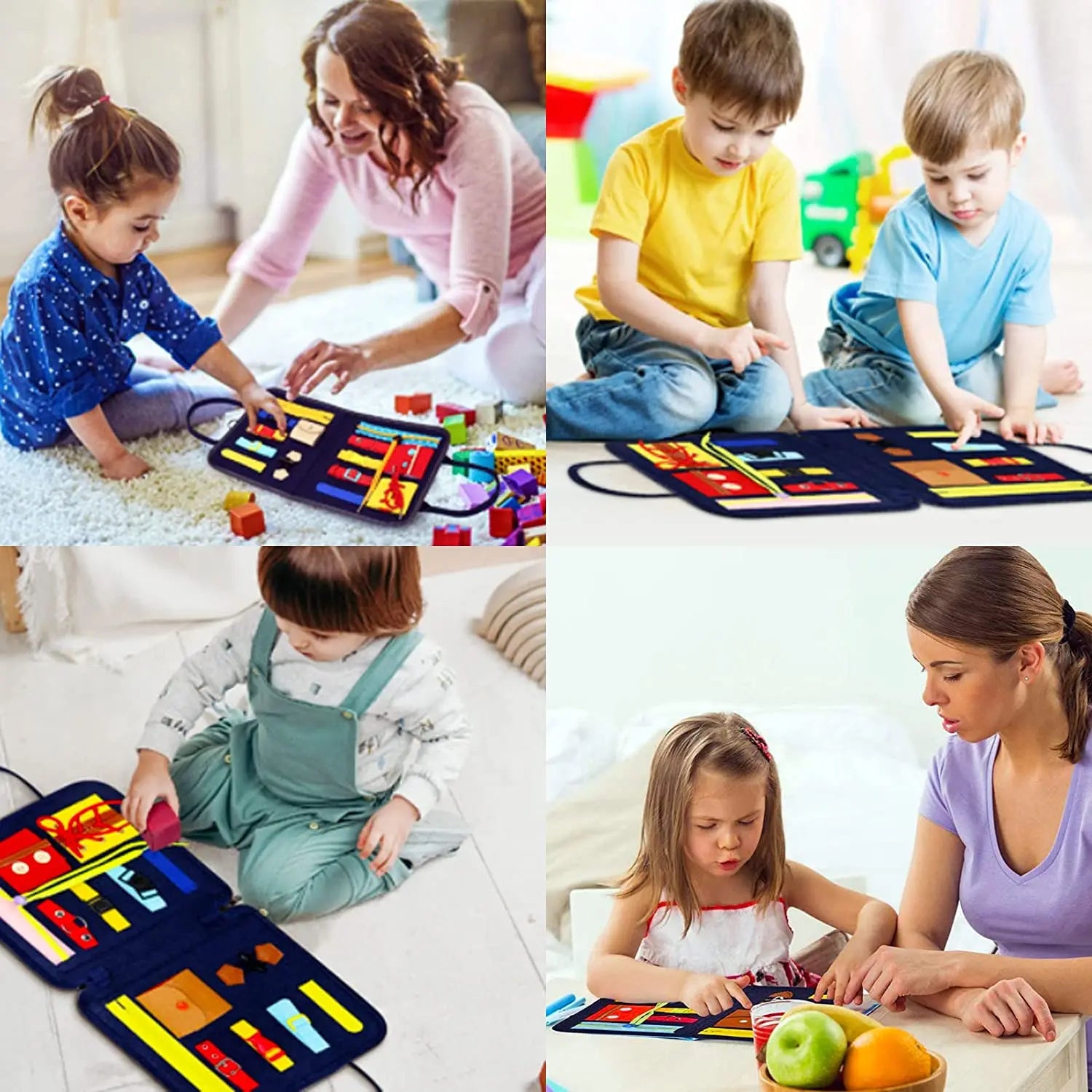 Montessori Baby Busy Board – Educational Buckle Training Toy for Toddlers & Preschool Kids