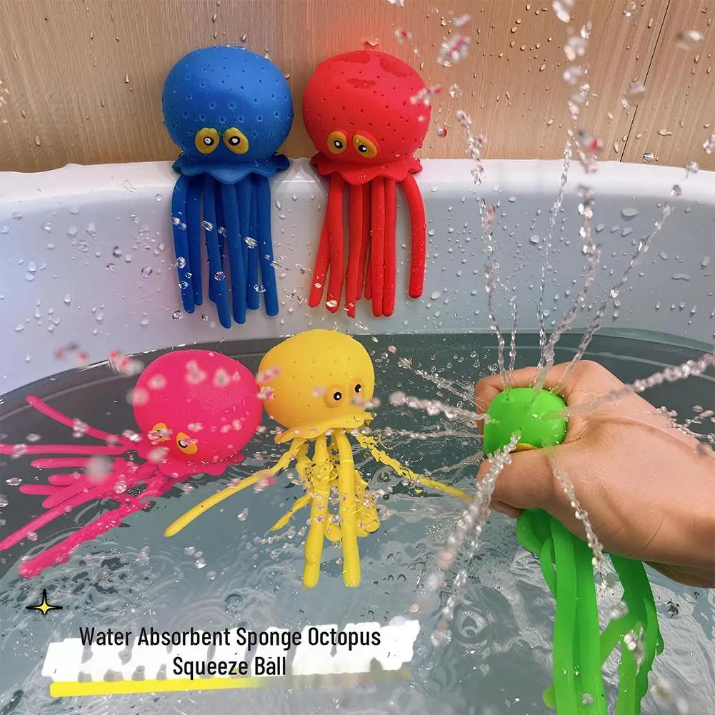 SplashOcto™ Baby Bath Sponge Toy – Soft Water Absorbing Octopus for Bath & Pool Fun