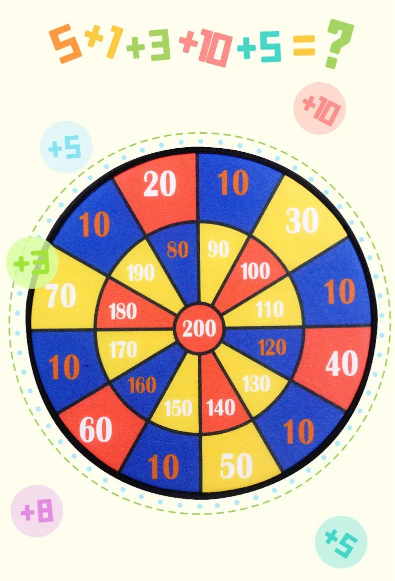 Kids Sticky Dart Board Game | Safe Montessori Throwing Toy