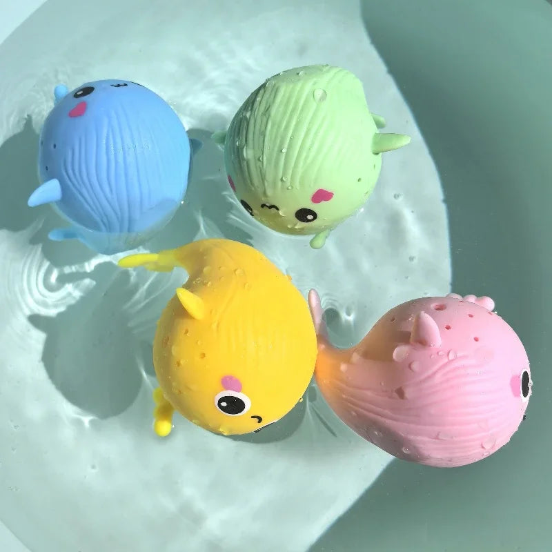 SplashWhale™ Soft Bath Sponge Toy – Water Absorbing Whale Squeeze Toy for Kids