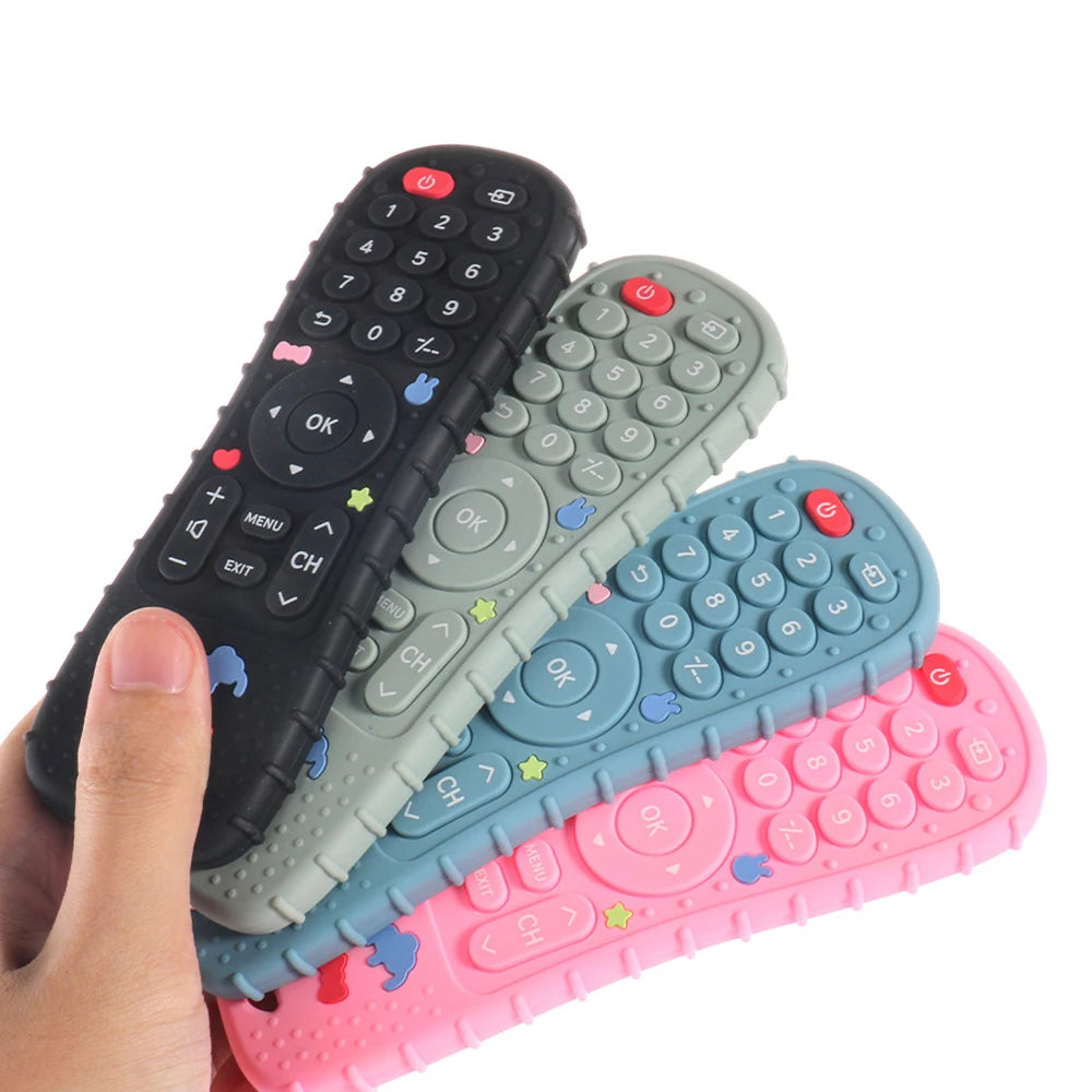 Silicone Baby Remote Teether | BPA-Free Sensory Teething Toy