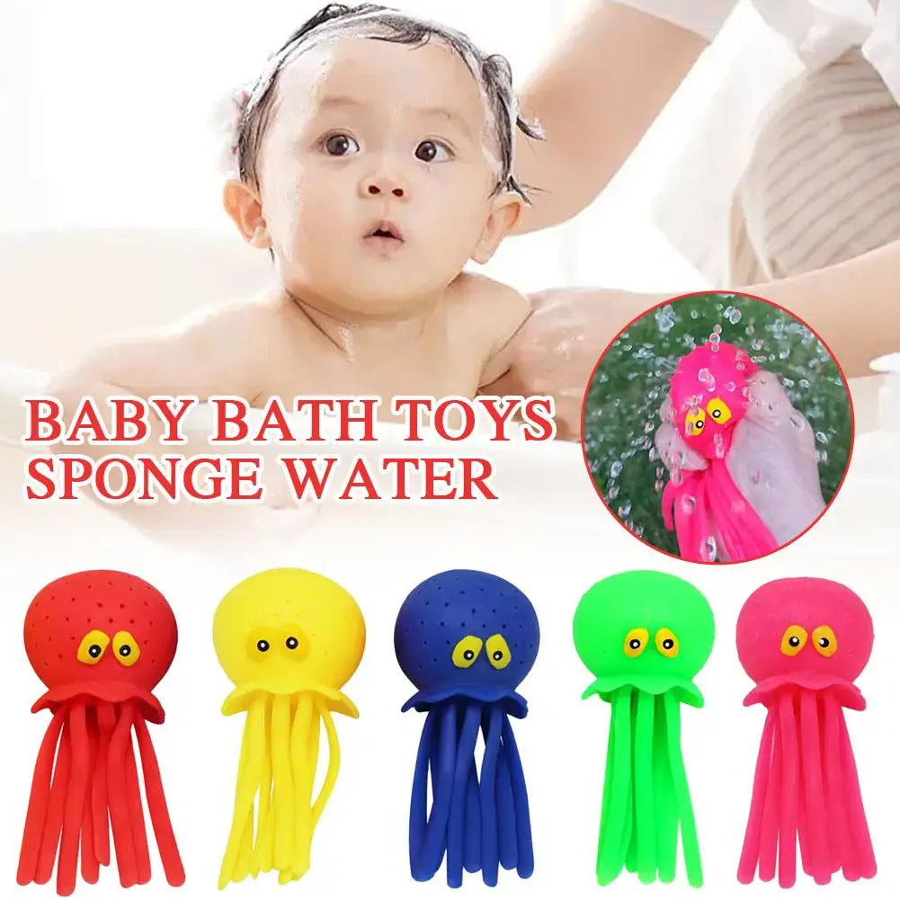 SplashOcto™ Baby Bath Sponge Toy – Soft Water Absorbing Octopus for Bath & Pool Fun