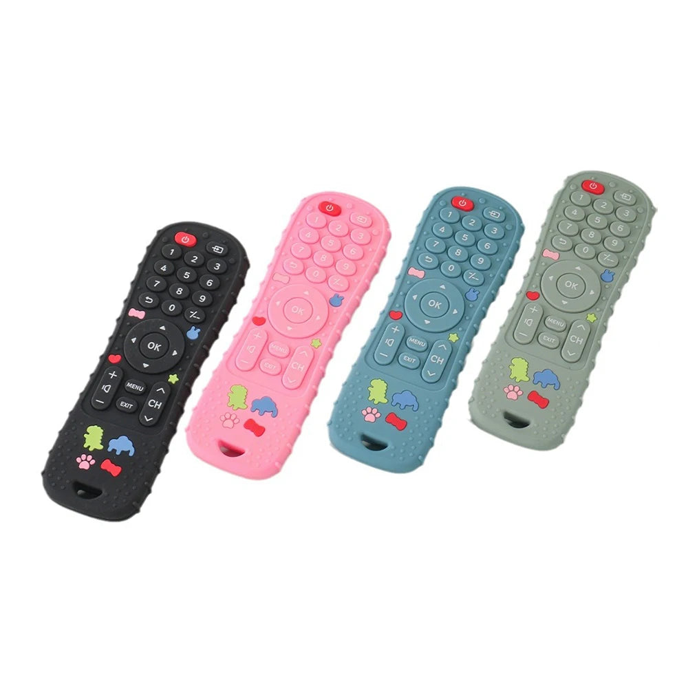 Silicone Baby Remote Teether | BPA-Free Sensory Teething Toy