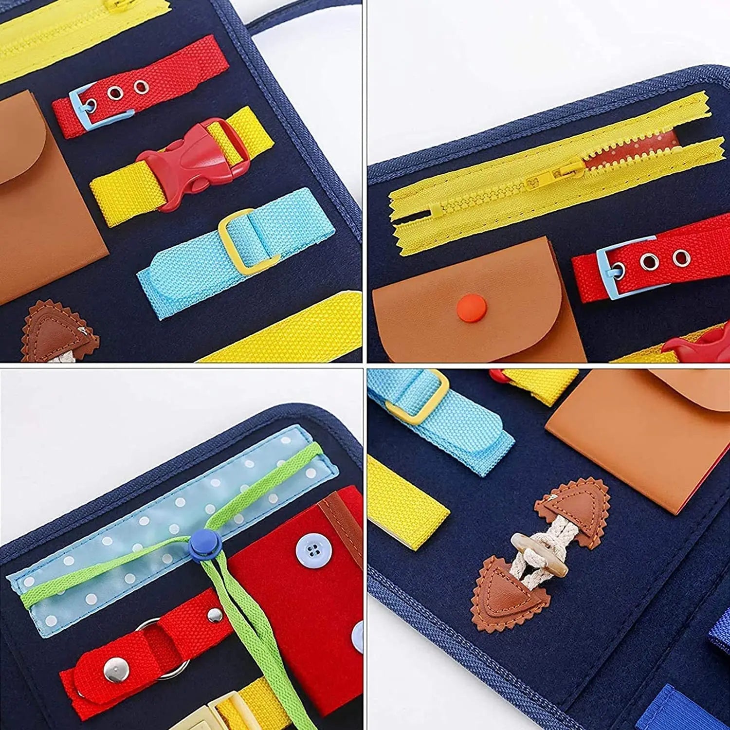 Montessori Baby Busy Board – Educational Buckle Training Toy for Toddlers & Preschool Kids
