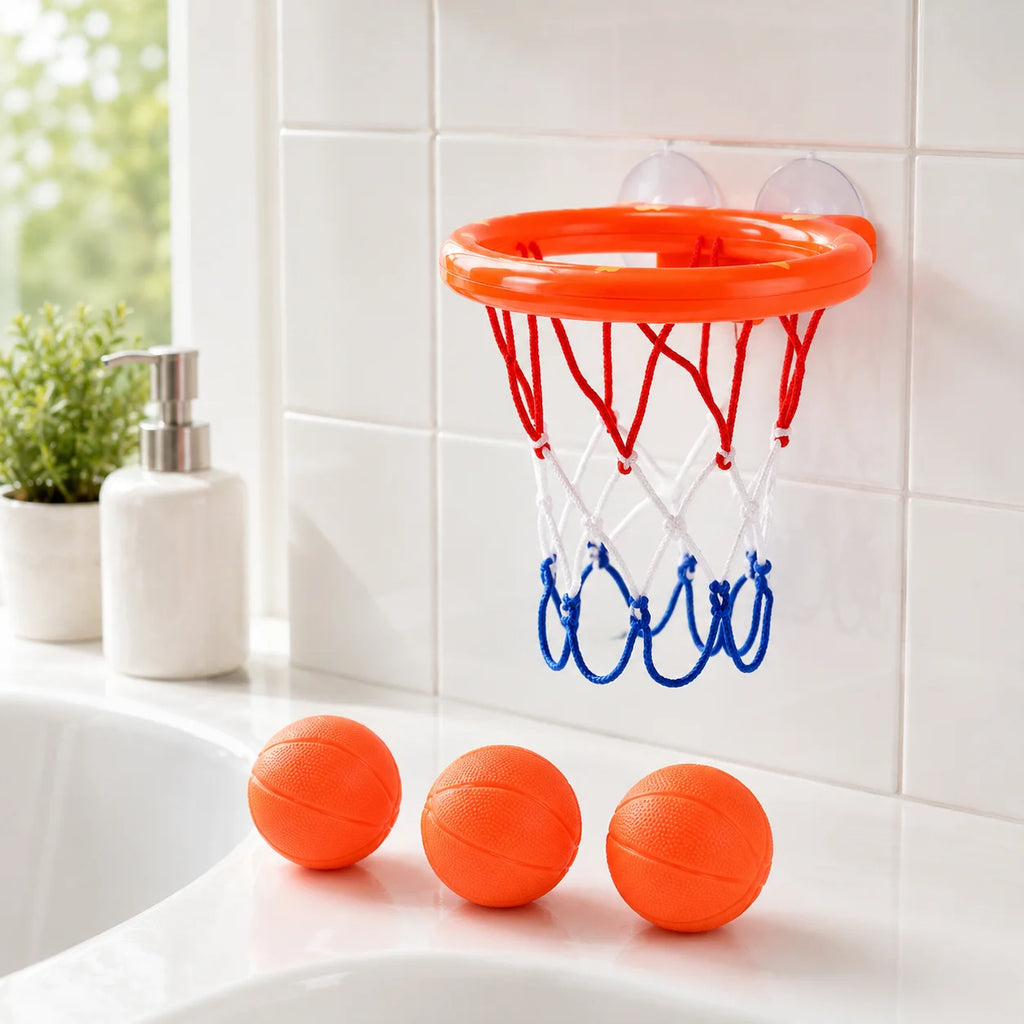 Toddler Bath Basketball Hoop | Fun Suction Cup Bathtub Game