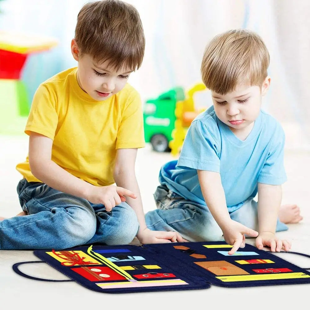 Montessori Baby Busy Board – Educational Buckle Training Toy for Toddlers & Preschool Kids
