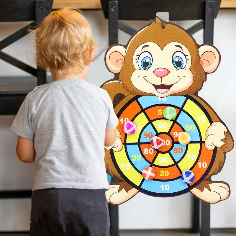 Kids Sticky Dart Board Game | Safe Montessori Throwing Toy