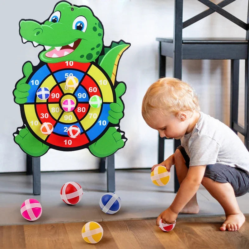 Kids Sticky Dart Board Game | Safe Montessori Throwing Toy