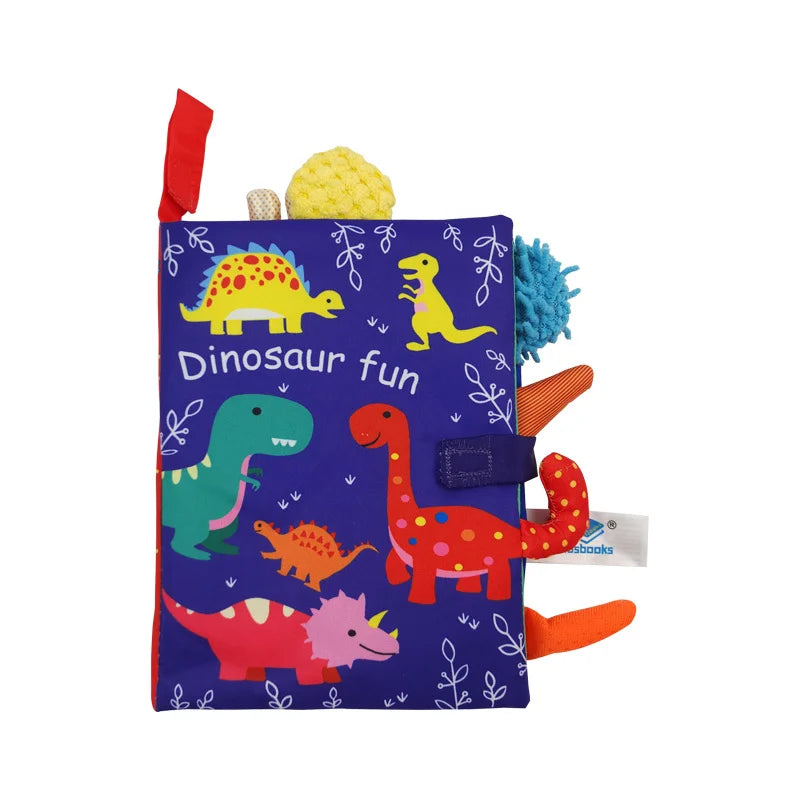 Baby Soft Cloth Book with Rattle & Sound – Early Learning Sensory Toy for Infants 0-36 Months