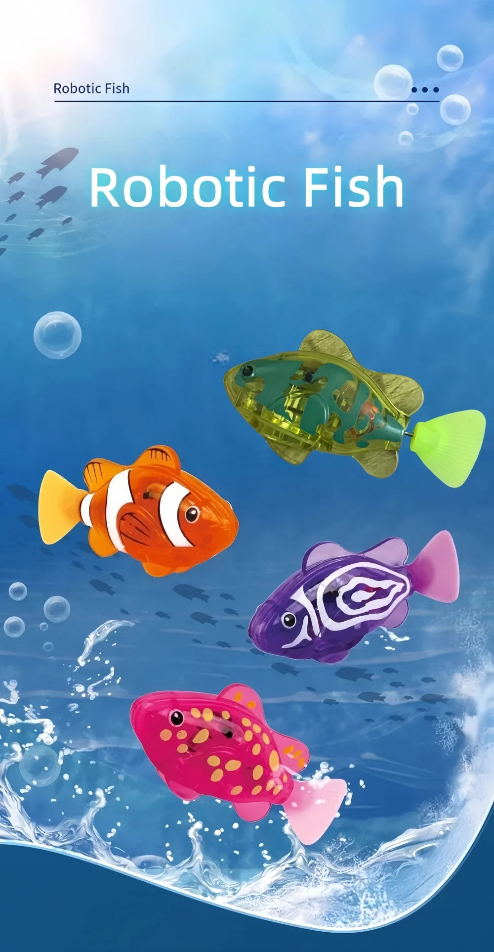 Light-Up Swimming Clownfish Bath Toy – Interactive Water Sensor Toy for Kids