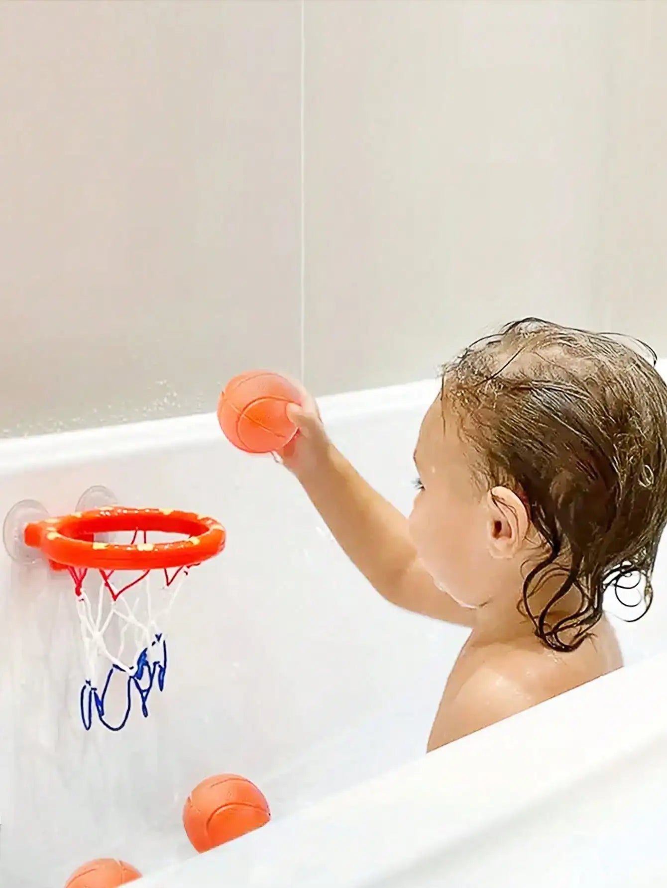 Toddler Bath Basketball Hoop | Fun Suction Cup Bathtub Game